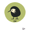 Abstract comic kiwi bird