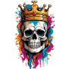 Skull with Crown Graffiti
