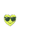 I Love My Girlfriend Green Heart Sunglasses