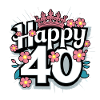 Round birthday 40.