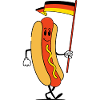 Hot-dog avec drapeau
