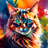 Katze farbig 1