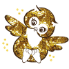 Sparkling Owl Girl Illustration