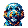 Cockapoo Hunderasse Bunt Karikatur Kawaii