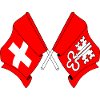 Flagge Schweiz und Flagge Nidwalden
