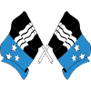 Two flags of Aargau Switzerland