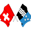 Flag Switzerland and flag Aargau