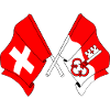 Schweiz-Flagge und Obwaldner Flagge