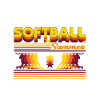 Retro Softball Summer Design