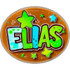 Name Elias blau/grün
