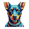 Manchester Terrier Dog Breed Cartoon Kawaii