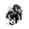 Monkey Soccer Sports Team