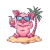 Pig Summer Beach Comic