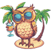 Owl Summer Beach Comic