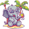 Elephant Summer Beach Comic