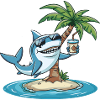 Shark Summer Beach Comic