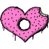 Delicious Donut Love Heart