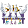 Seagulls on Beach Bench
