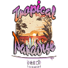 Summer holidays surf paradise topical