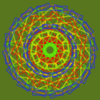 Vert, rouge, bleu, roue