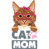 Funny ginger cat mom