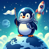 Pingouin dans l’espace