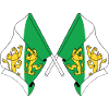Two flags of Thurgau Switzerland