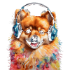 Casque de Poméranie Chien Imprimer