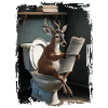 Hirschtoilette Geschenk