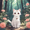 Anime Woodland Kitten