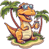 Dinosaur T-Rex Island Palm