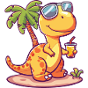 Dinosaur brontosaurus summer