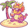 Dinosaur triceratops Summer