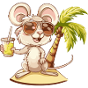 Mouse Summer Beach Comic