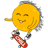 Sun on a skateboard