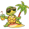Turtle Summer Beach Comic