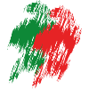 Abstrakt, komplementaer Farben, Pinselstrukturen
