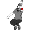 Petanque player Left-handed