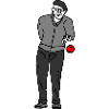 Petanque Player Left-Handed