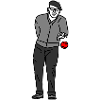 Petanque Player Left-Handed
