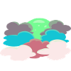 Soleil derrière les nuages