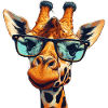 Girafe à lunettes