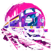 Retrowave Eisenbahn