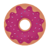 Donut with pink glaze