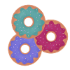 3 bunte Donuts
