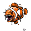 Funny Horror Clownfish