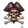 super cool divertente teschio pirata