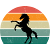 Retro-Pferde-Silhouette-Design
