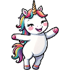 Kinder süßes Cartoon Einhorn