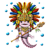 Axolotl Aztec Warrior